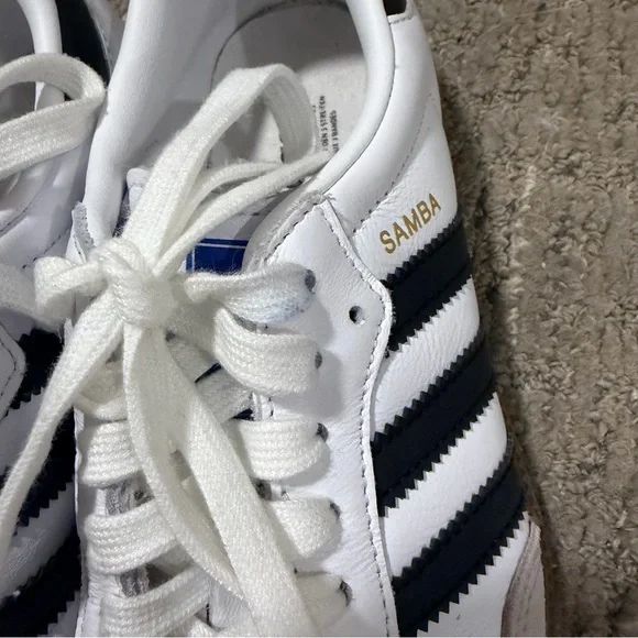 Adidas Original Samba in White, Black, & Clear Granite - Picture 5 of 6